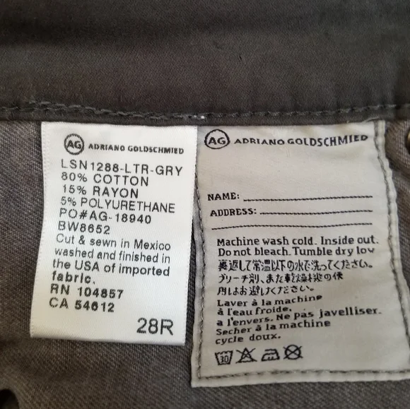 Adriano Goldschmied Metallic Gray The Legging Super Skinny Pants - Picture 6 of 9